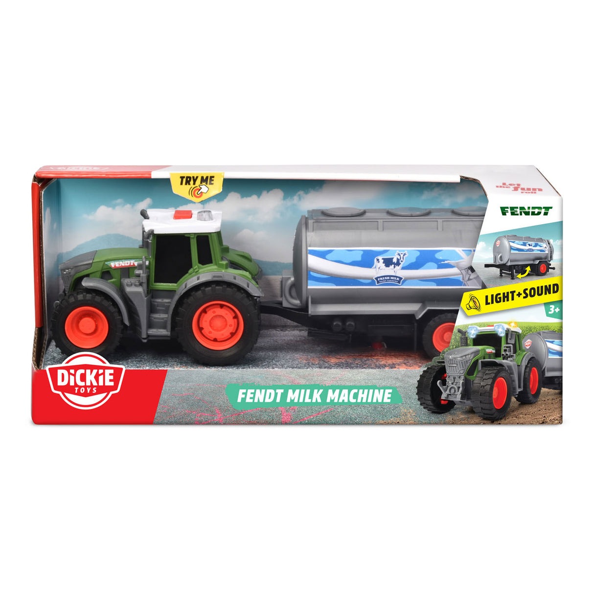 Máquina de leite de trator Majorette Fendt