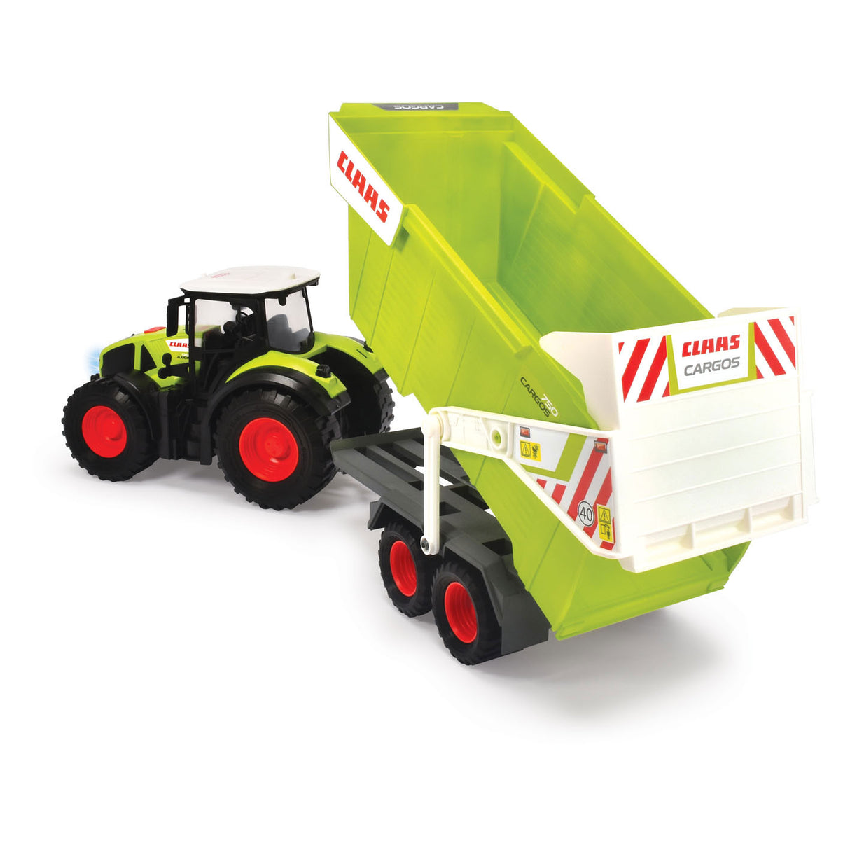 Trator de Dickie Claas com reboque de gorjeta
