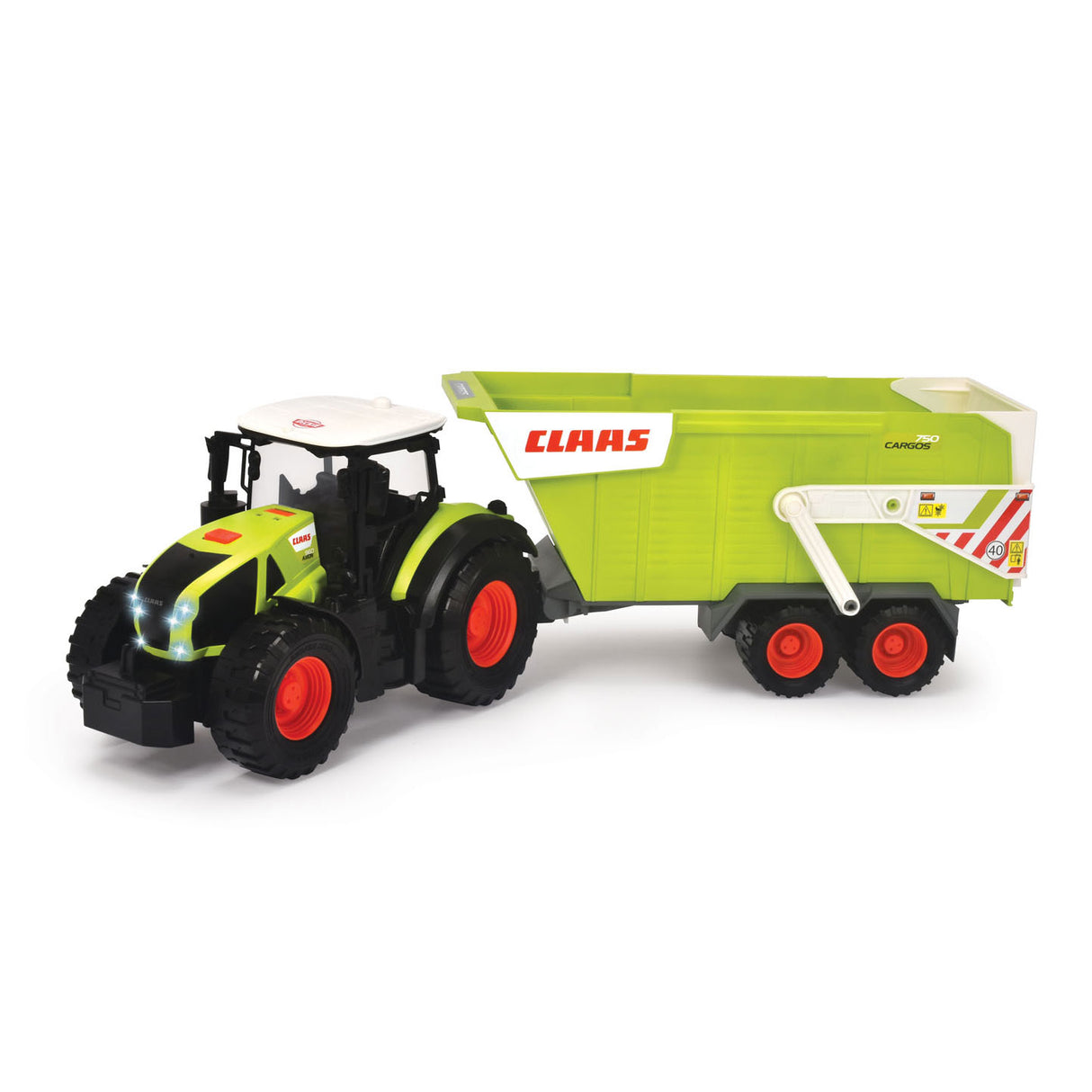 Trator de Dickie Claas com reboque de gorjeta