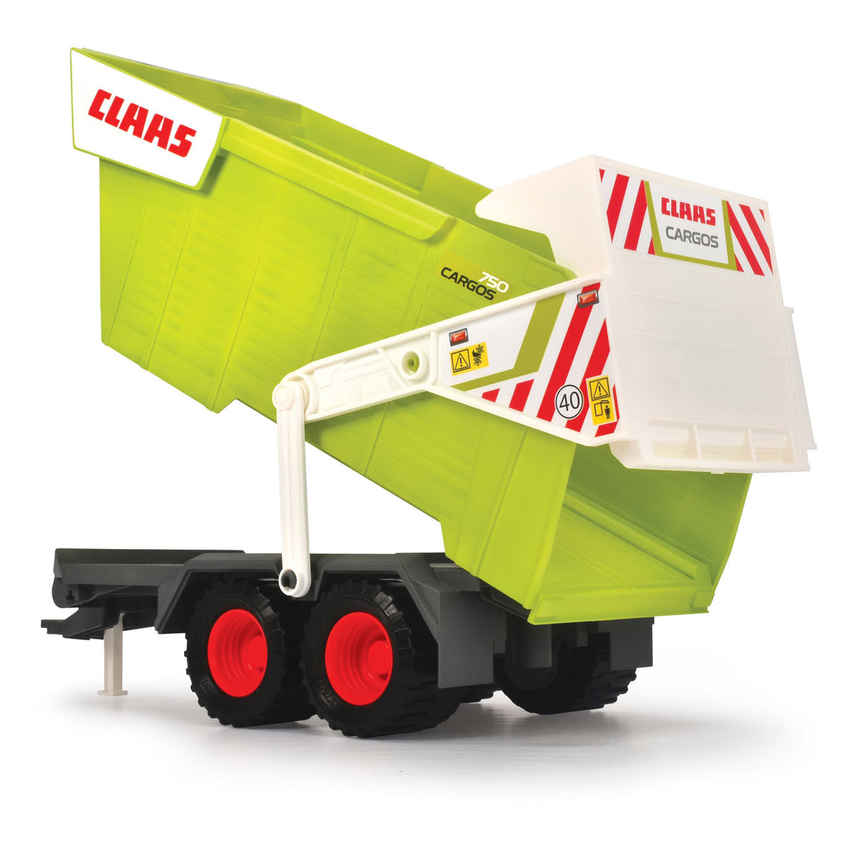 Trator de Dickie Claas com reboque de gorjeta