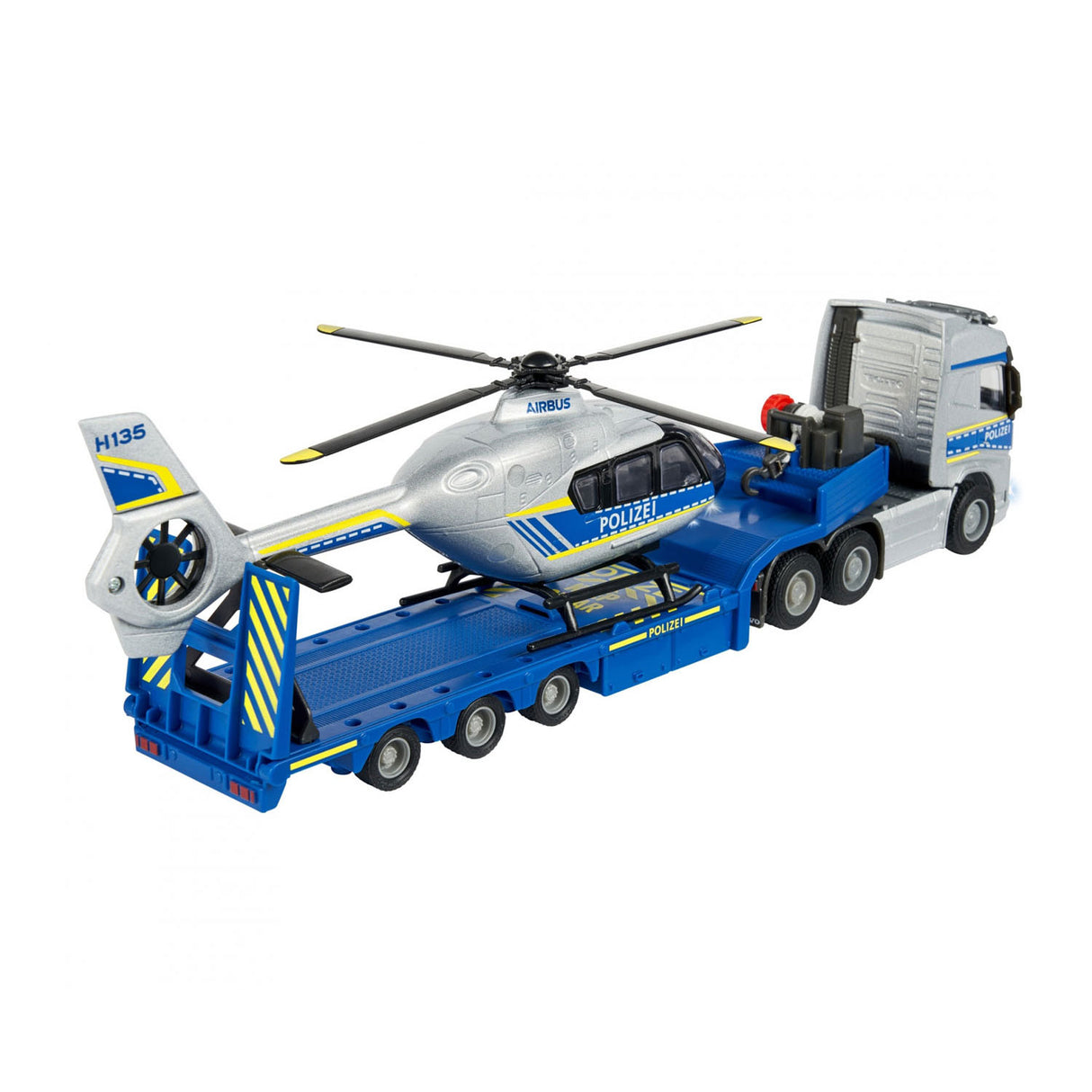 Caminhão Volvo Majorette com Polícia de Helicóptero