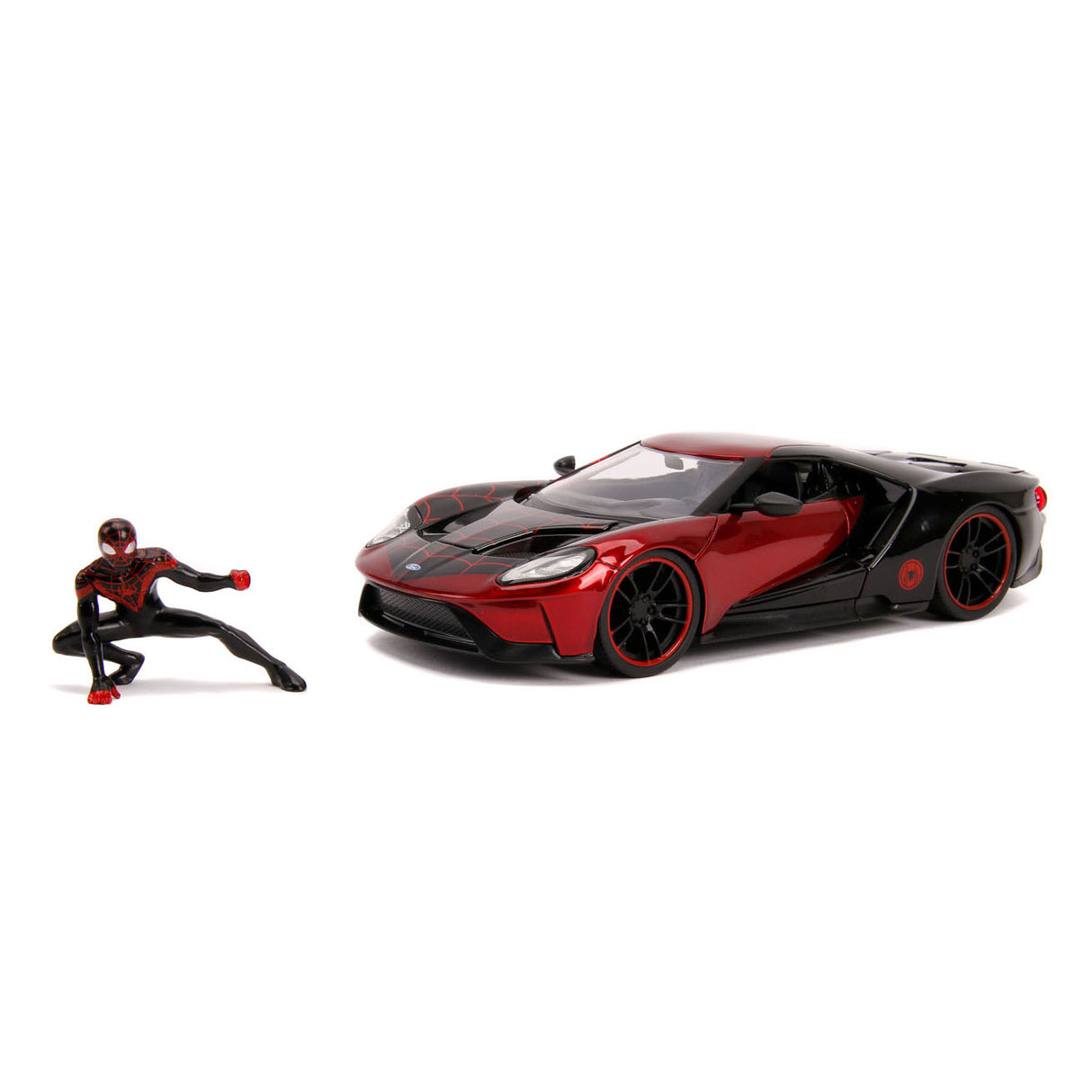 Jada Marvel Miles Morales Spiderman com Ford GT Auto 1:24 2017