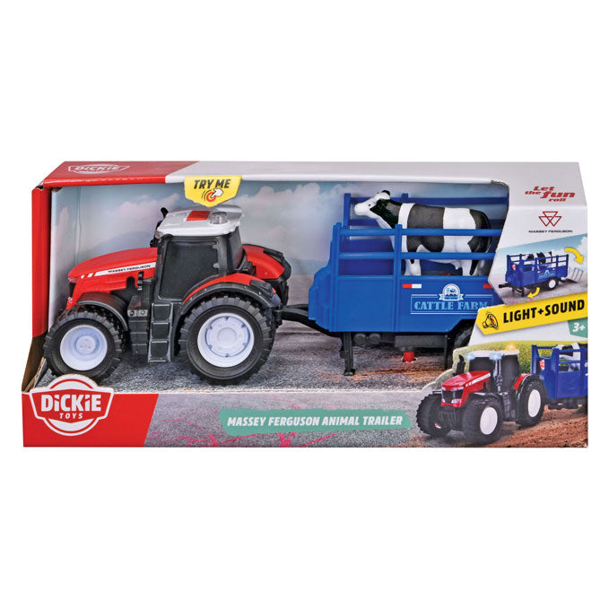Dickie Massey Ferguson Tractor con remolque de animales