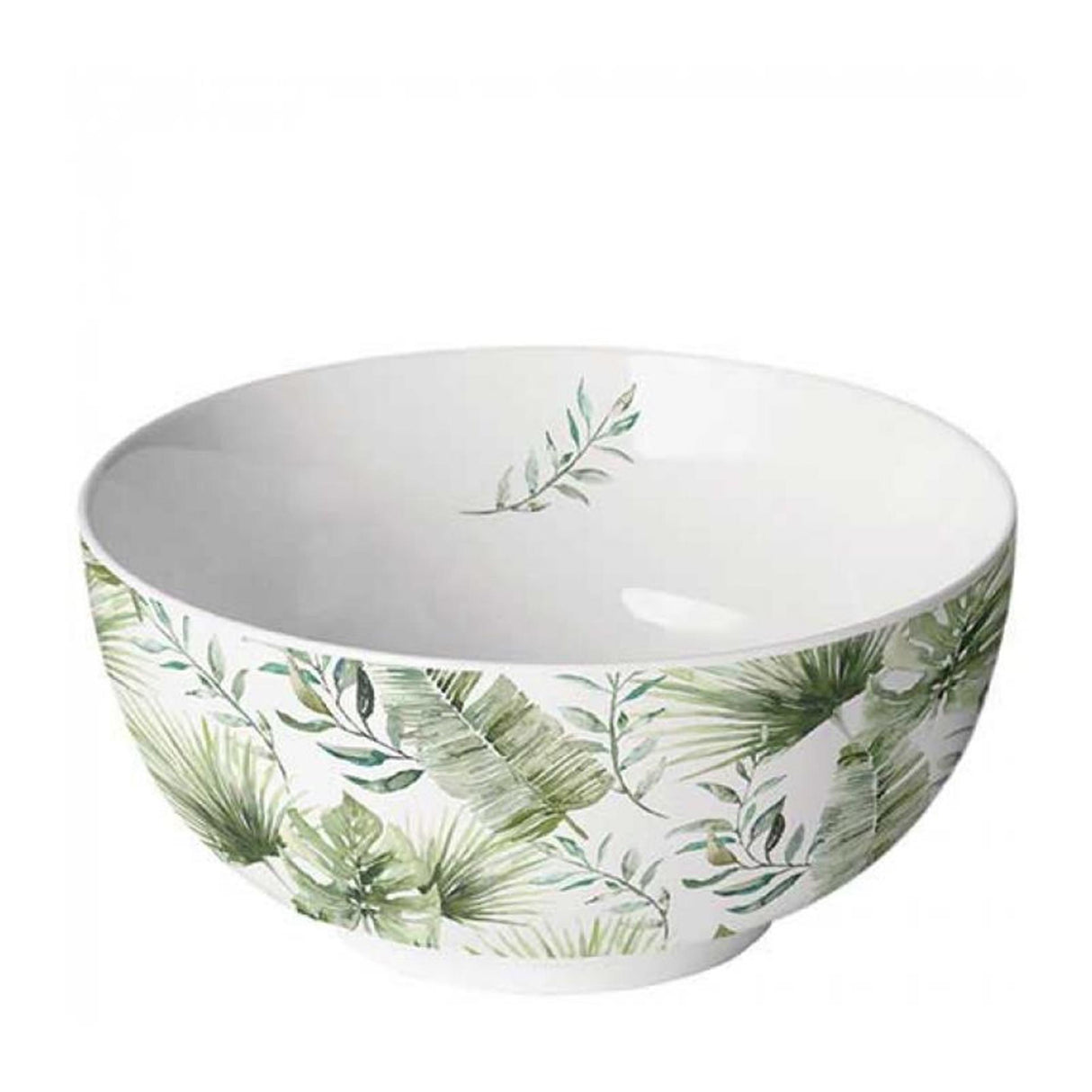 Ambiente schaal jungle leaves white