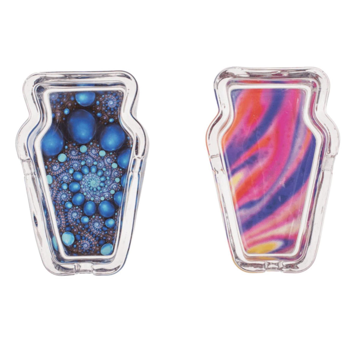 Ootb glazen asbak glow in the dark 12x8cm