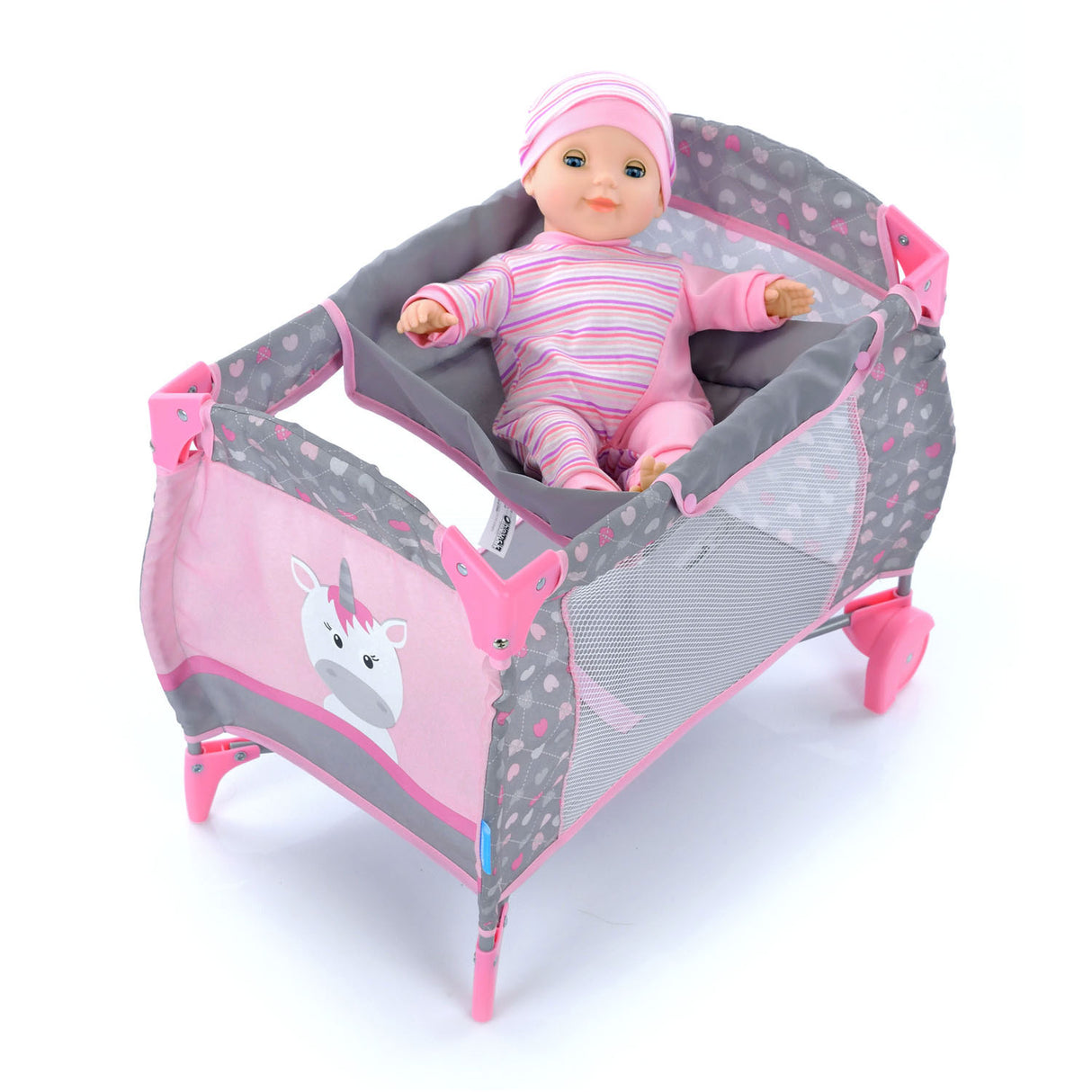 Hauck faltbares Puppenbett Einhorn