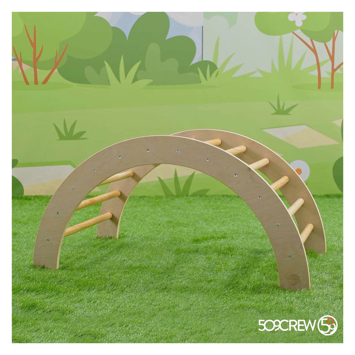Houten boogklimmen 2-in-1