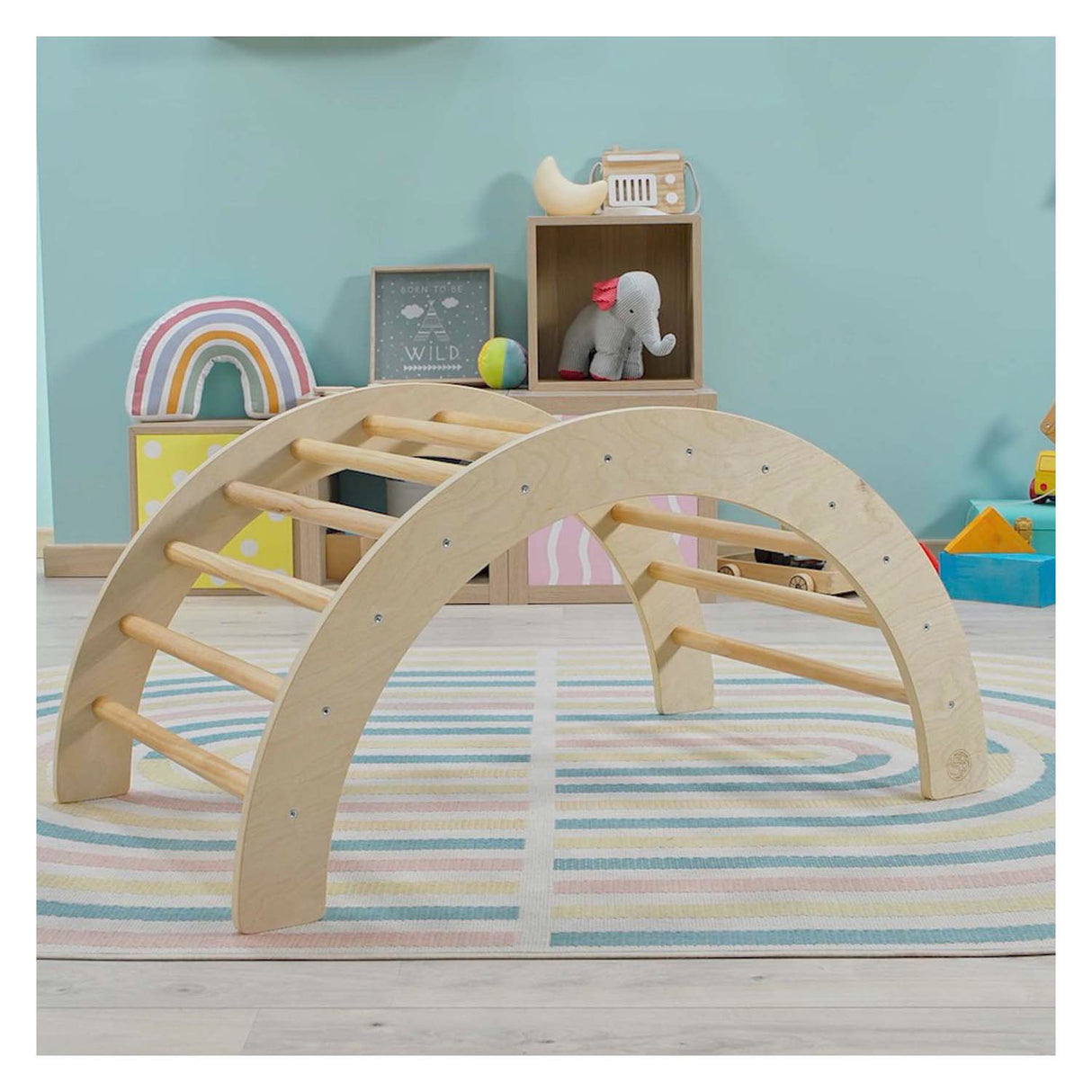 Houten boogklimmen 2-in-1