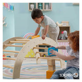 Houten boogklimmen 2-in-1