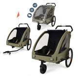 Bicycle trailer with rain cover