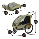 Bicycle trailer with rain cover