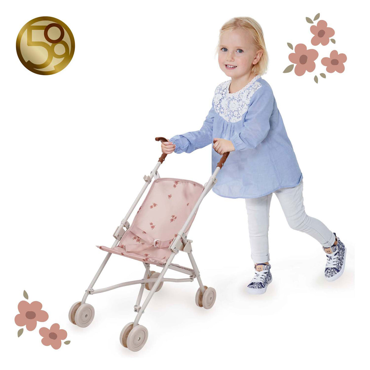 Buggy poppenwagen ballet flora