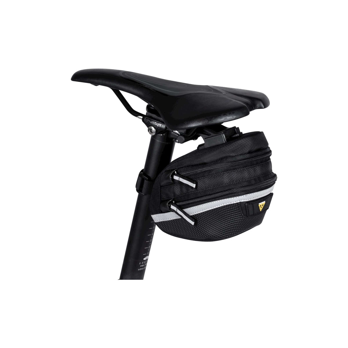 Sacca da sella topak wp ii m, nero, acqua -repellente, poliestere, adattatore, 1,25 litri, clic rapido, riflettente, 152G