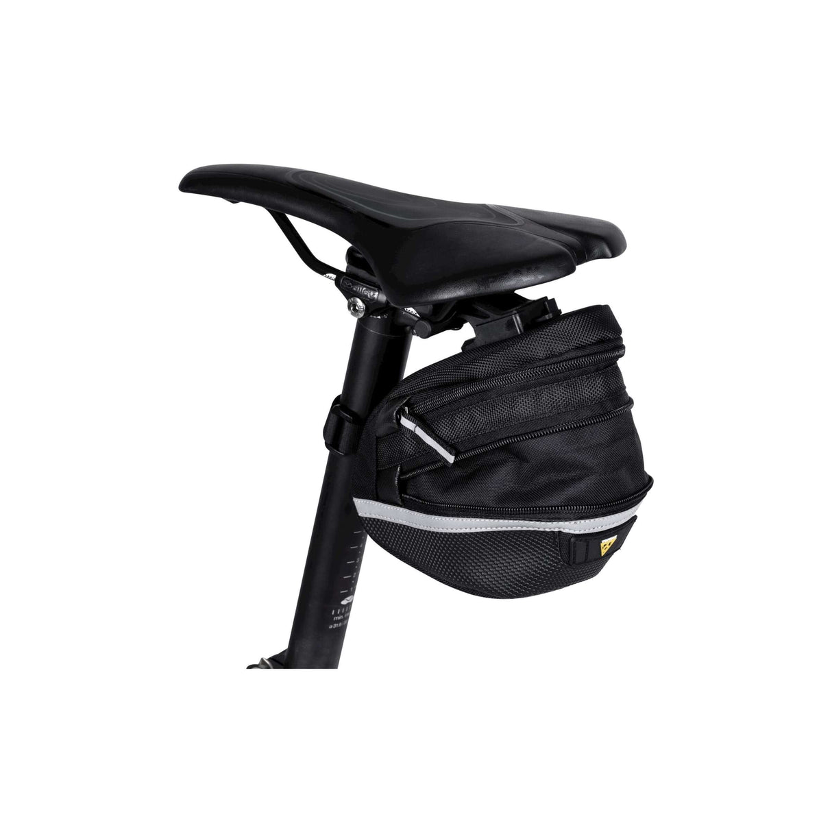 Sacca da sella topak wp ii m, nero, acqua -repellente, poliestere, adattatore, 1,25 litri, clic rapido, riflettente, 152G