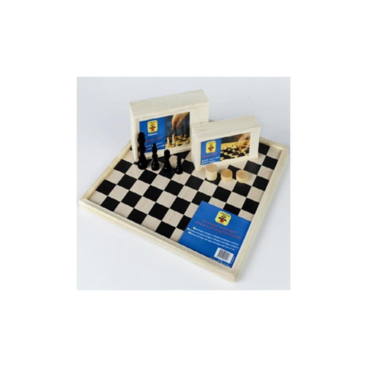 Échecs en bois et damier