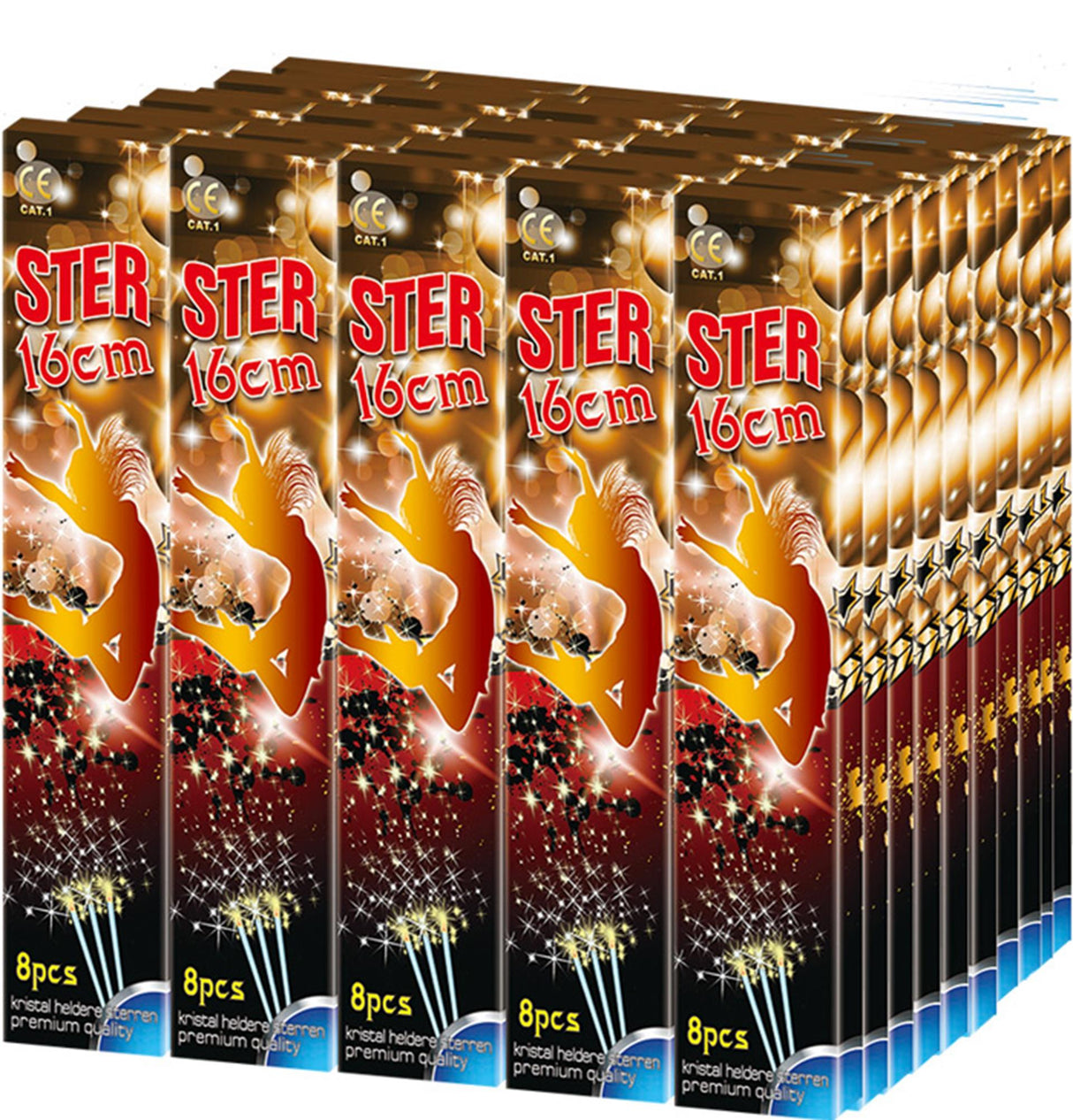 Broekhoff sterretjes 16cm 50 pak a 8 stuks