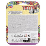 Creative craft group tattoo gel pennor metallic med stencil, 4 st.