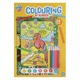 Gruppo creativo da colorare per numero con 6 matite colorate