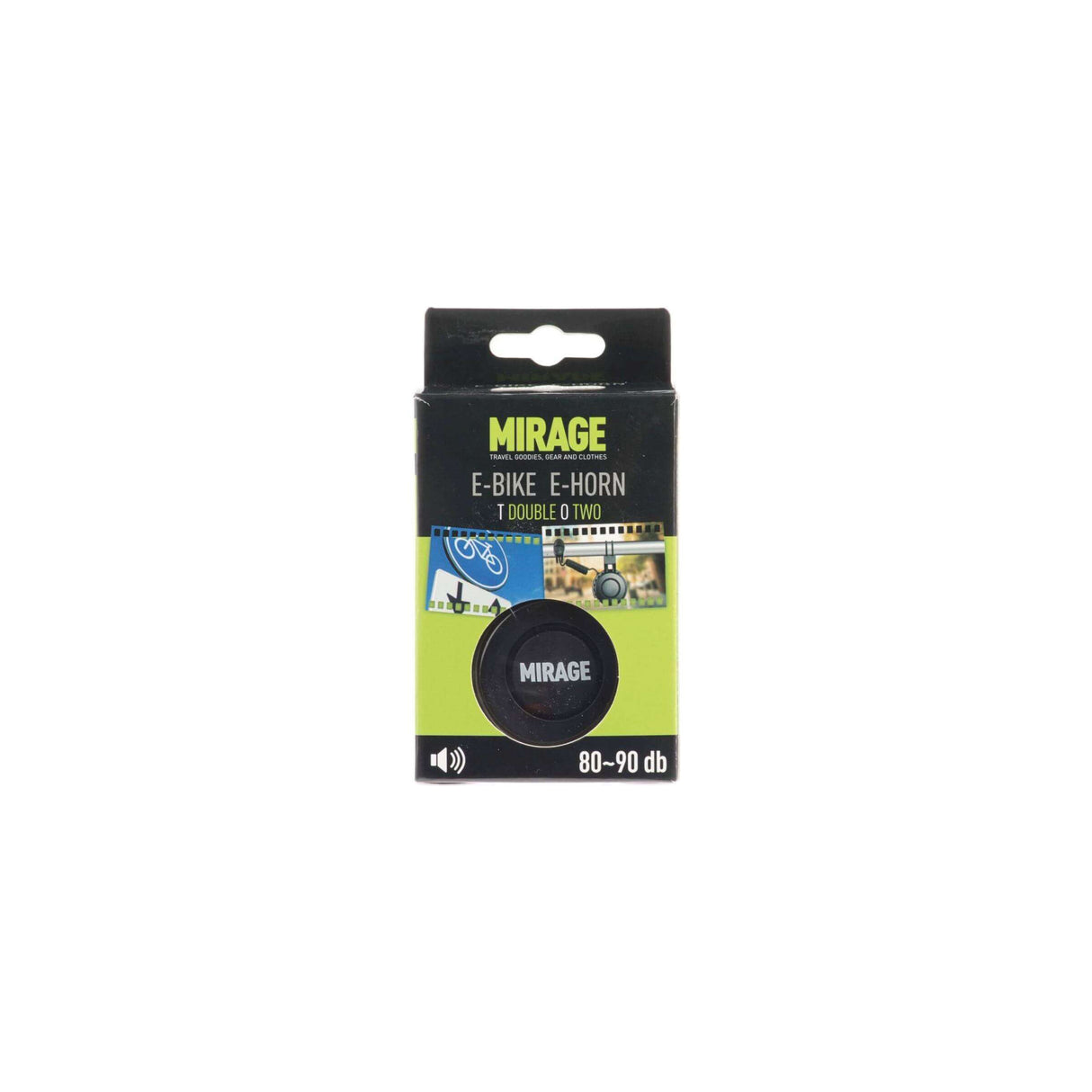 Mirage Bicycle Horn T-002 80 90dB 6.5 cm ABS PC black 2-piece