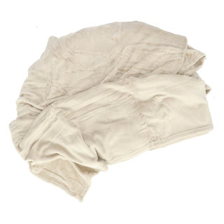 Plaid rad 150x200cm beige polyester 100% återvinning