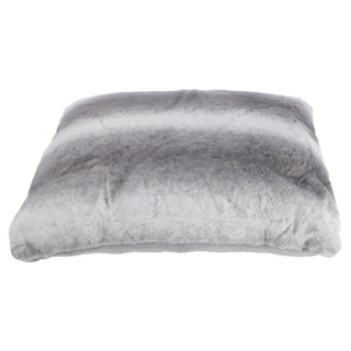 No brand cushion gray 45x45 cm rabbit fur look