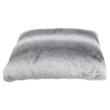 No brand cushion gray 45x45 cm rabbit fur look