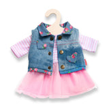 Heless doll dress with waistcoat, 35-45 cm