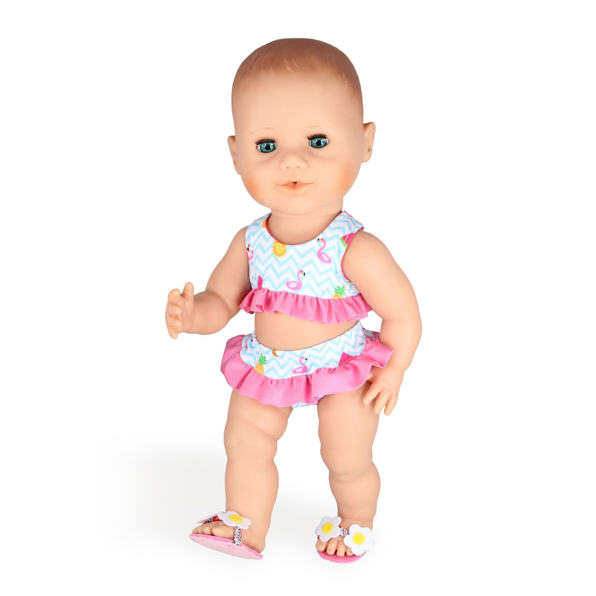 Dolls Bikini med flamingo-hjemmesko, 35-45 cm