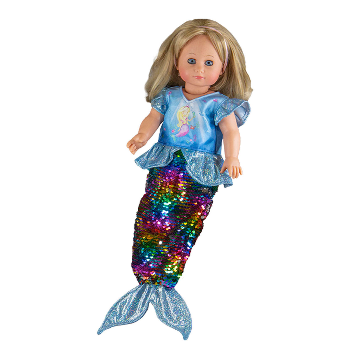 Doll dress mermaid with sequins, 28-35 cm