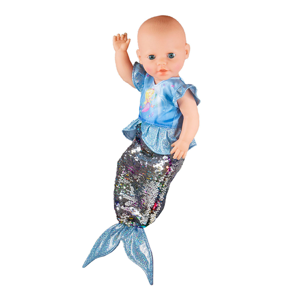 Doll dress mermaid with sequins, 28-35 cm
