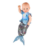 Doll dress mermaid with sequins, 28-35 cm