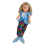 Heless doll dress mermaid with sequins, 35-45 cm
