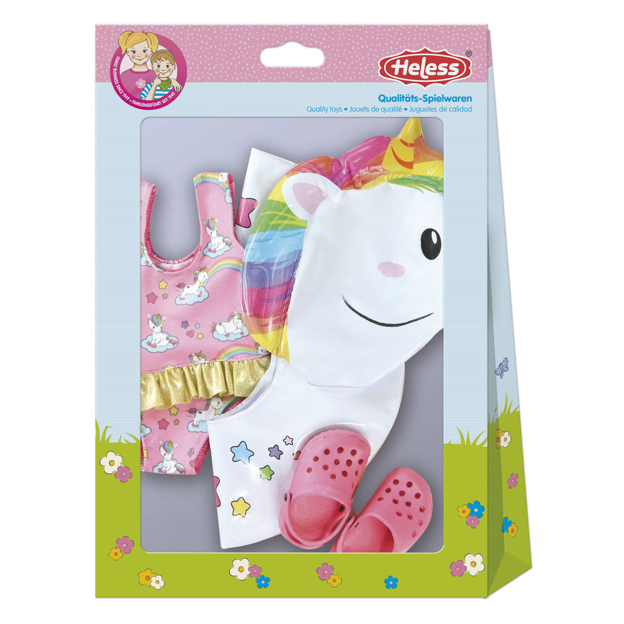 Dolls swimming ring unicorn, 28-35 cm
