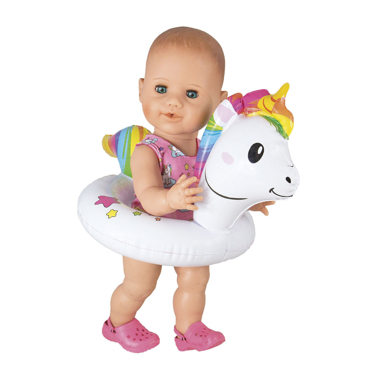Dolls swimming ring unicorn, 28-35 cm