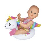 Dolls swimming ring unicorn, 28-35 cm