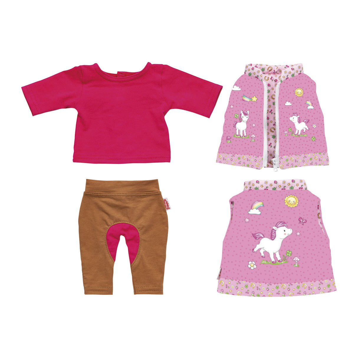 Roupa de roupa de boneca - unicórnio, 28-35 cm