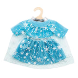 Puppenkleid-Eis-Prinzessin mit Umhang, 28-35 cm