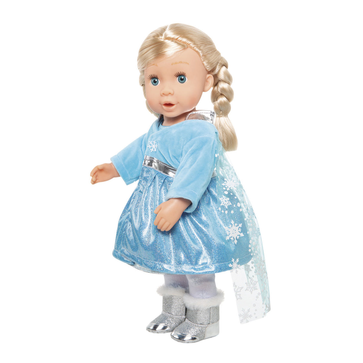 Lutka obleka ledena princesa z rtom, 28-35 cm