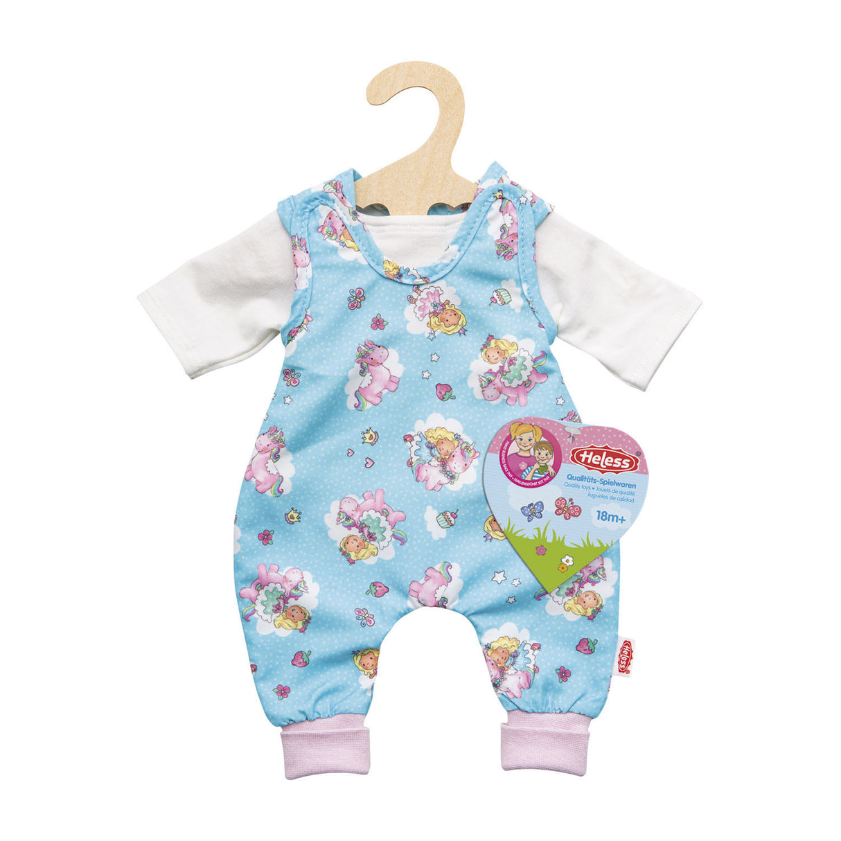 Dollromper unicorn, 35-45 cm