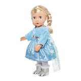 Vestido de boneca princesa de gelo com capa, 35-45 cm