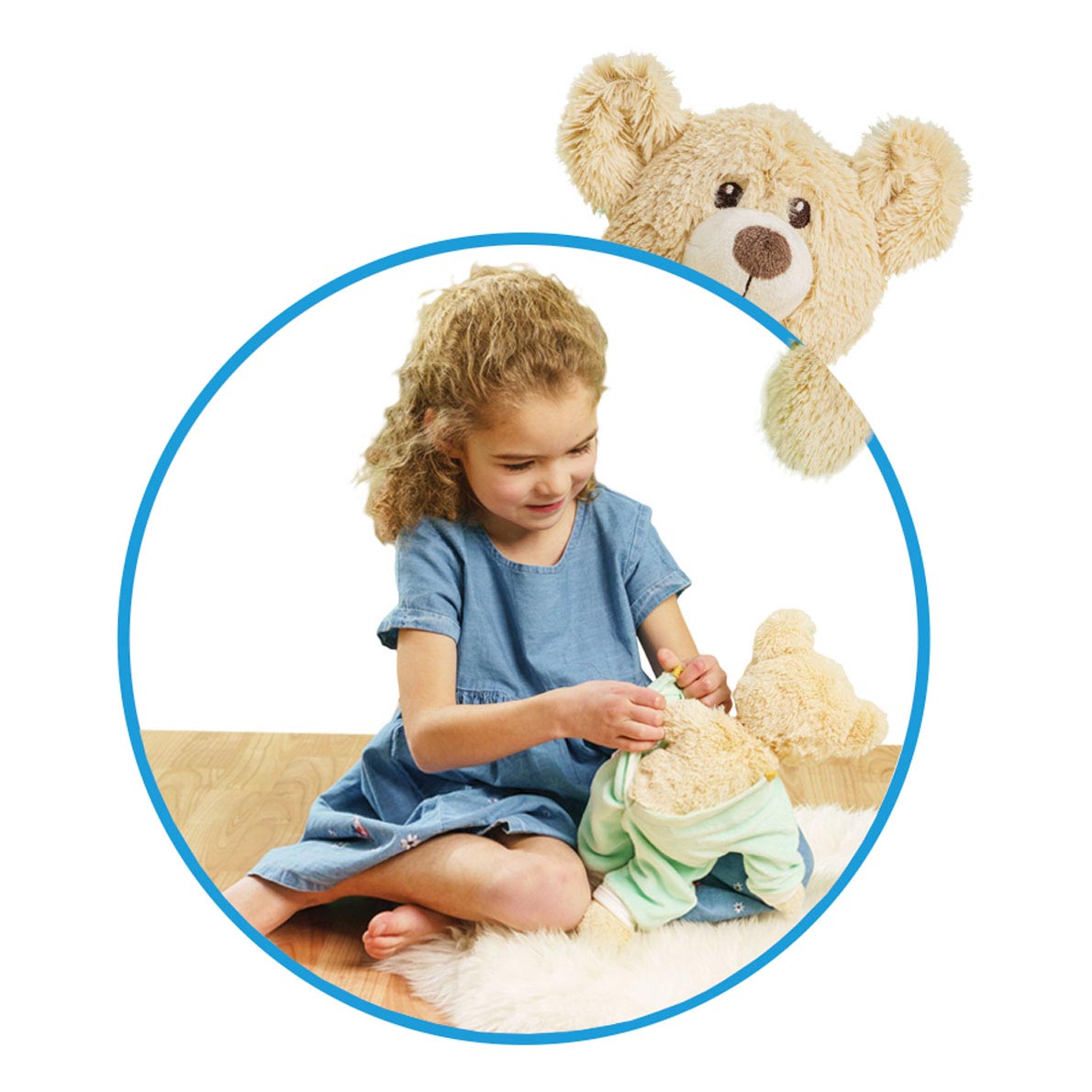 Heless Hug Plesh Teddy Rainbow 42cm