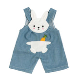 Bambole dungarees con camicia a strisce Bunny Lou, 28-35 cm