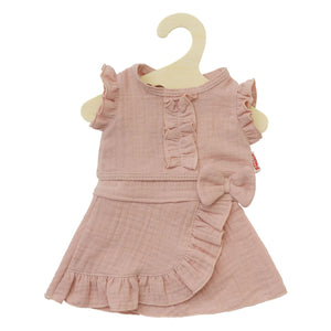 Heless dolls wrap skirt pink with ruffles, 28-35 cm