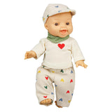 Heless poppen ribfluwelen broek hartjesconfetti, 35-45 cm