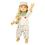 Heless poppen ribfluwelen broek hartjesconfetti, 35-45 cm