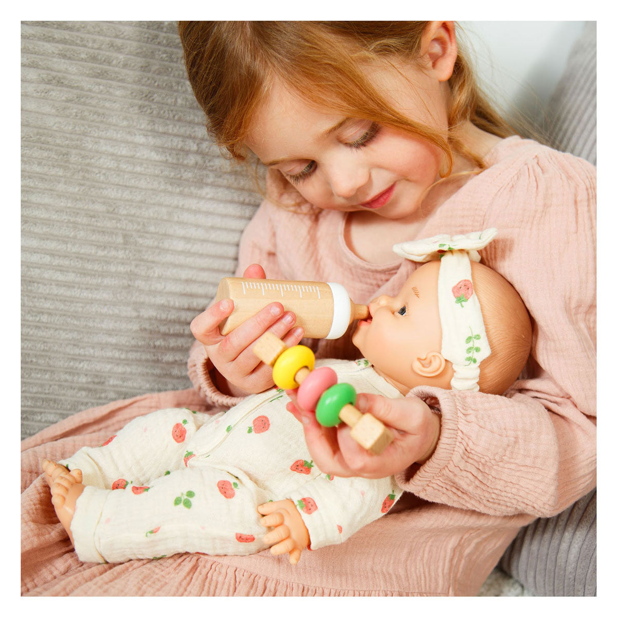 Heless wooden doll baby set sheep - 3 pcs.