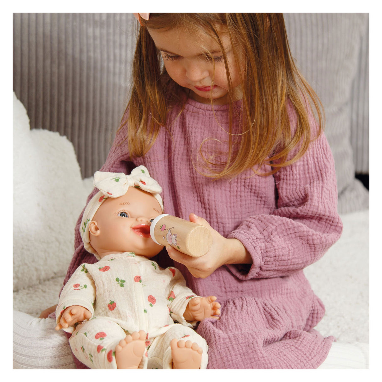 Heless wooden doll baby set sheep - 3 pcs.