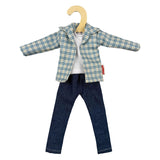 Heless geruit overhemd met jeans voor modepoppen - 29cm