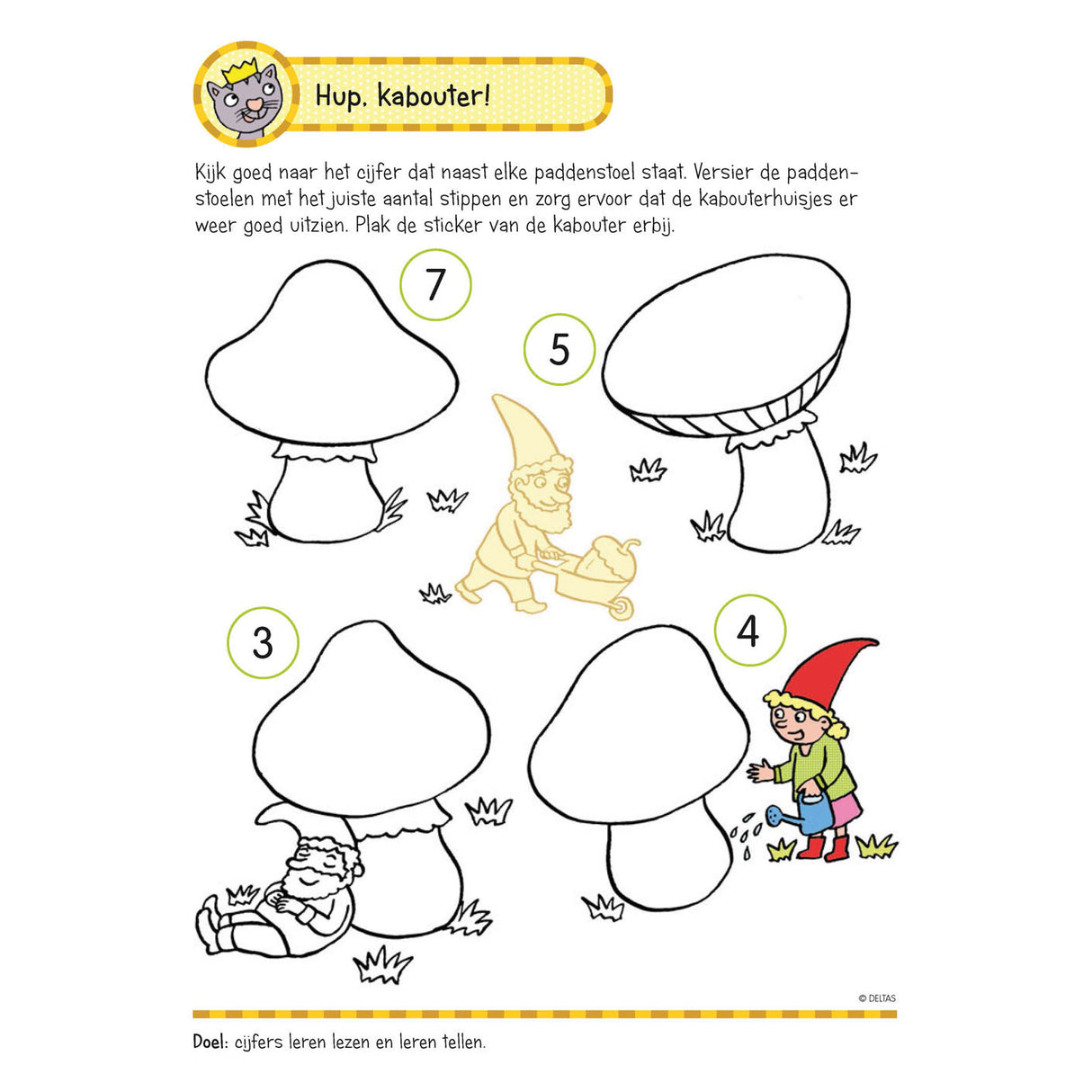 Delta Deltas Exercise With Stickers - First Counting Games (5-6 anni)