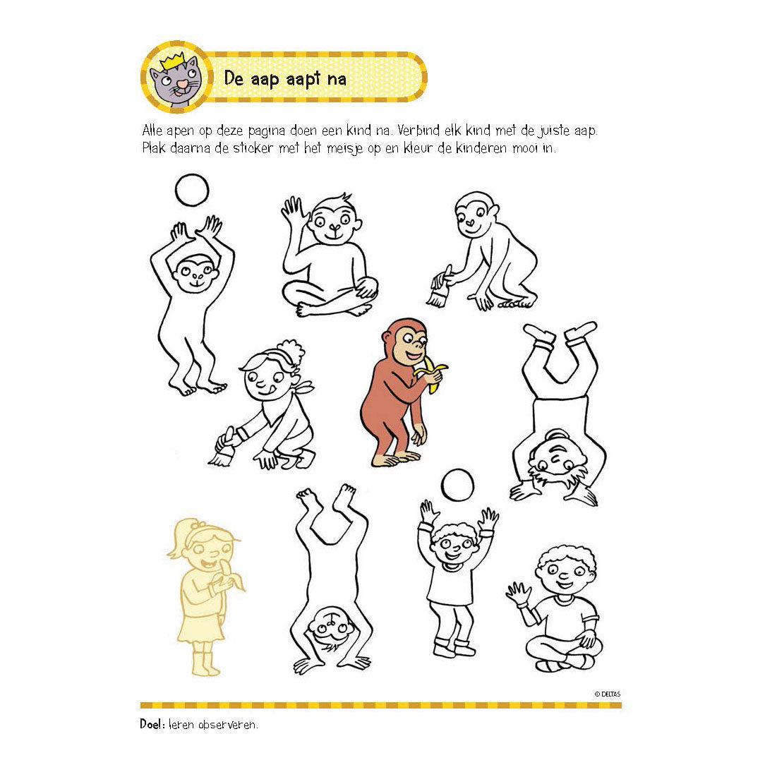 Livre d'exercices deltas avec autocollants - premiers jeux de lecture (5-6 ans)